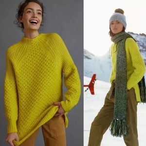Anthropologie Yellow Sweater